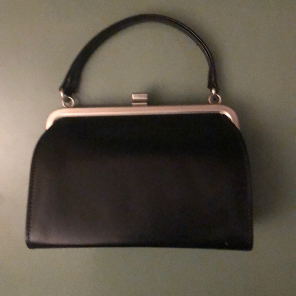 Fred’s Intl Black Vinyl Clutch Purse